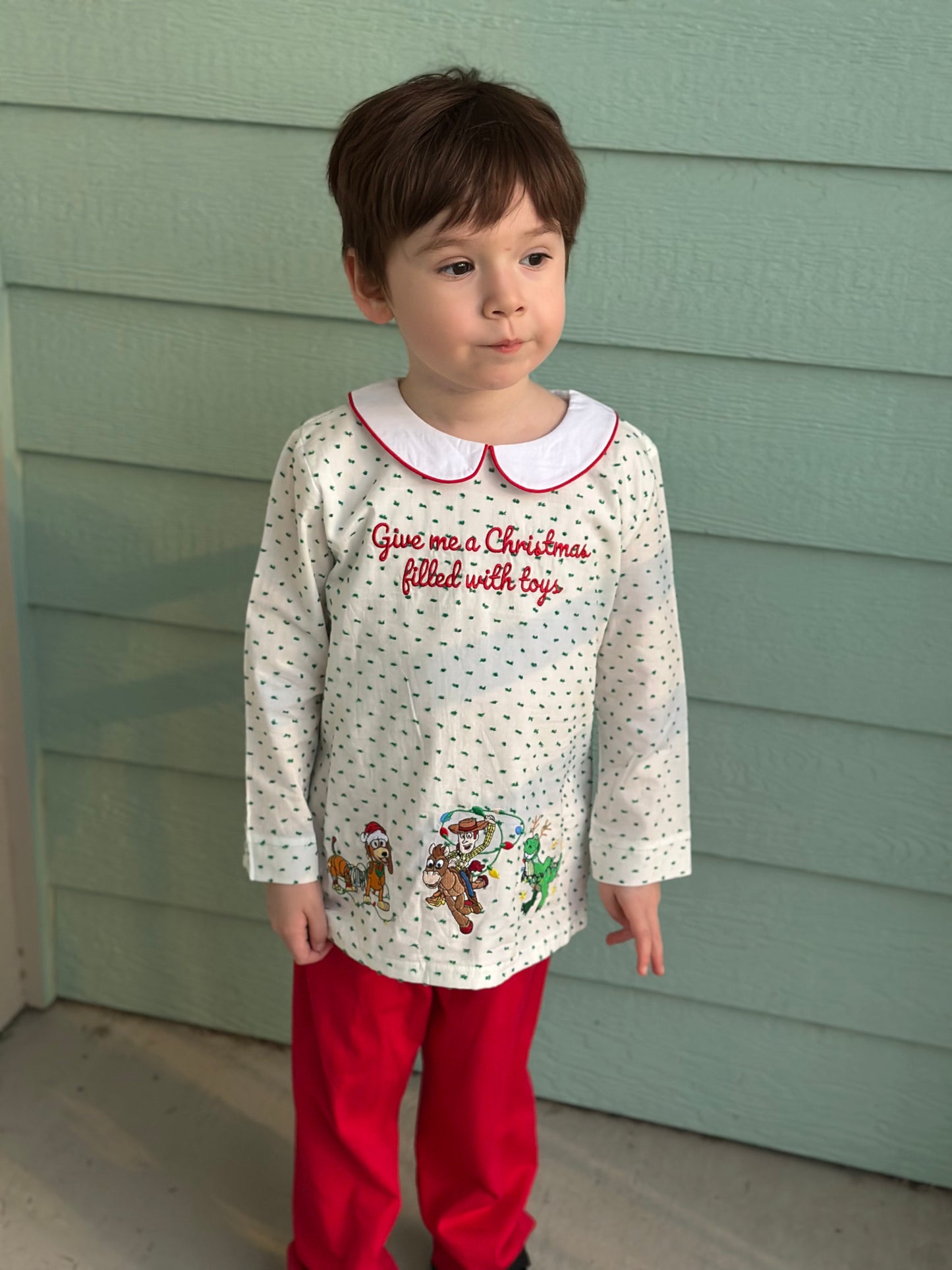 CHRISTMAS BOY TOY PANTS SET (Swiss)