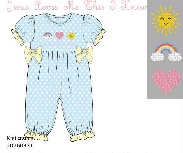 BLUE JESUS LOVES ME ROMPER