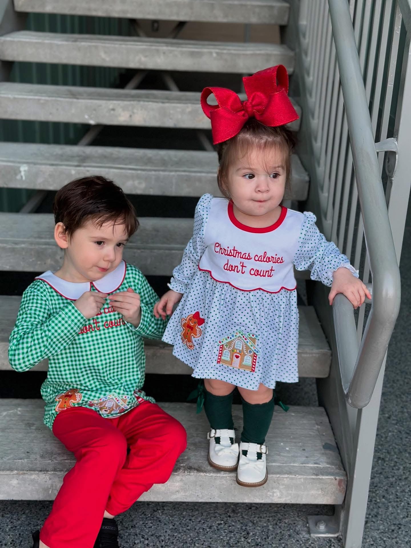 CHRISTMAS CALORIES GIRL DIAPER SET (Knit)