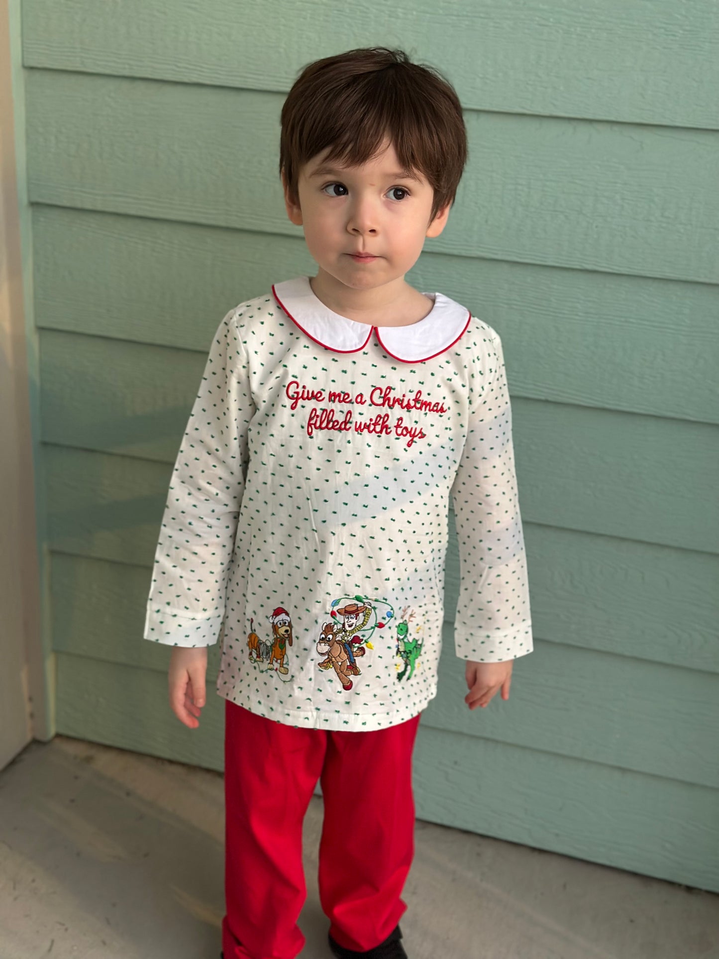CHRISTMAS BOY TOY PANTS SET (Swiss)