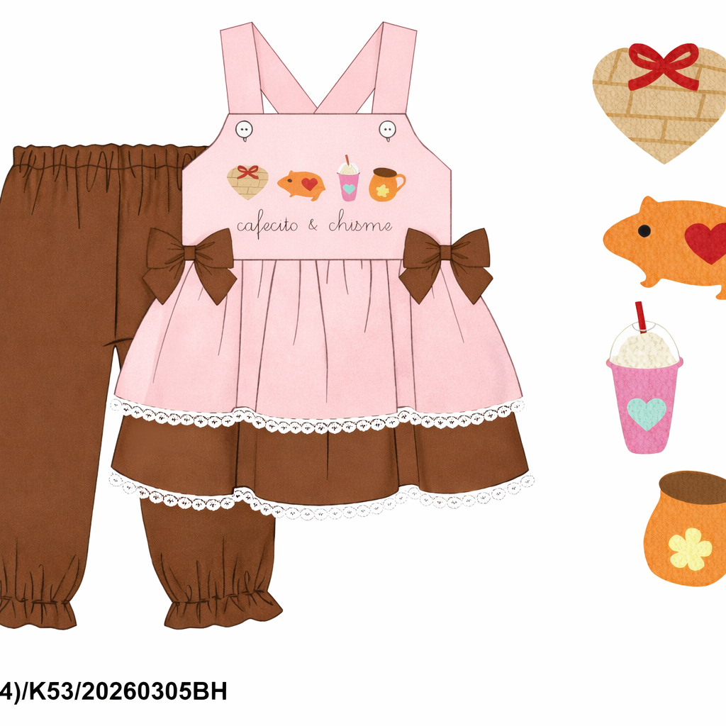 CAFECITO & CHISME PANTS SET