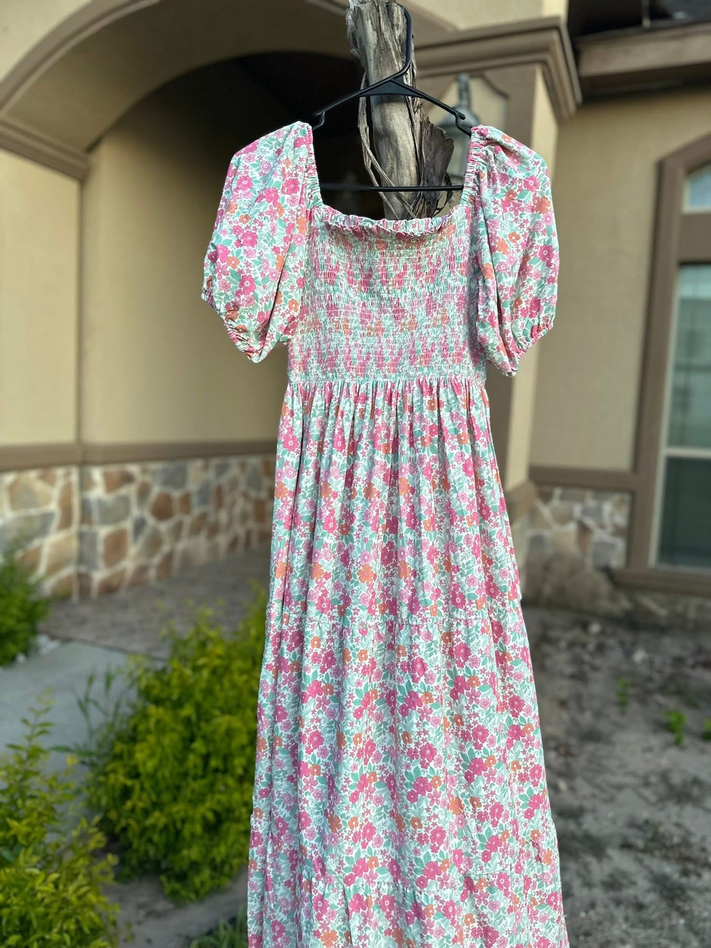 MOM MAXI DRESS (DRESS IS A LIGHTER SHADE THAN BABY OUTFITS, SLIDE TO 2nd PICTURE FOR REFERENCE)