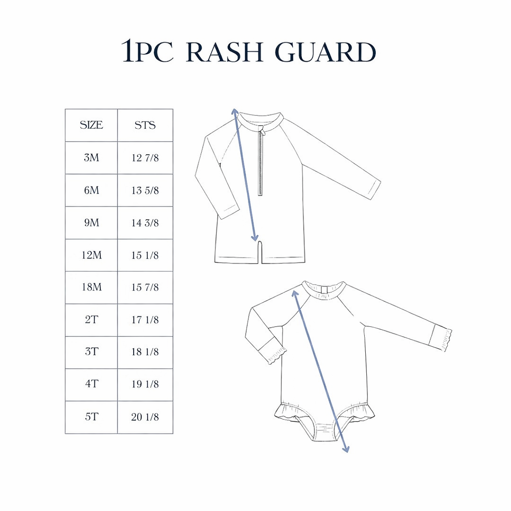 CHERRY HANDSMOCKED RASH GUARD SWIMSUIT
