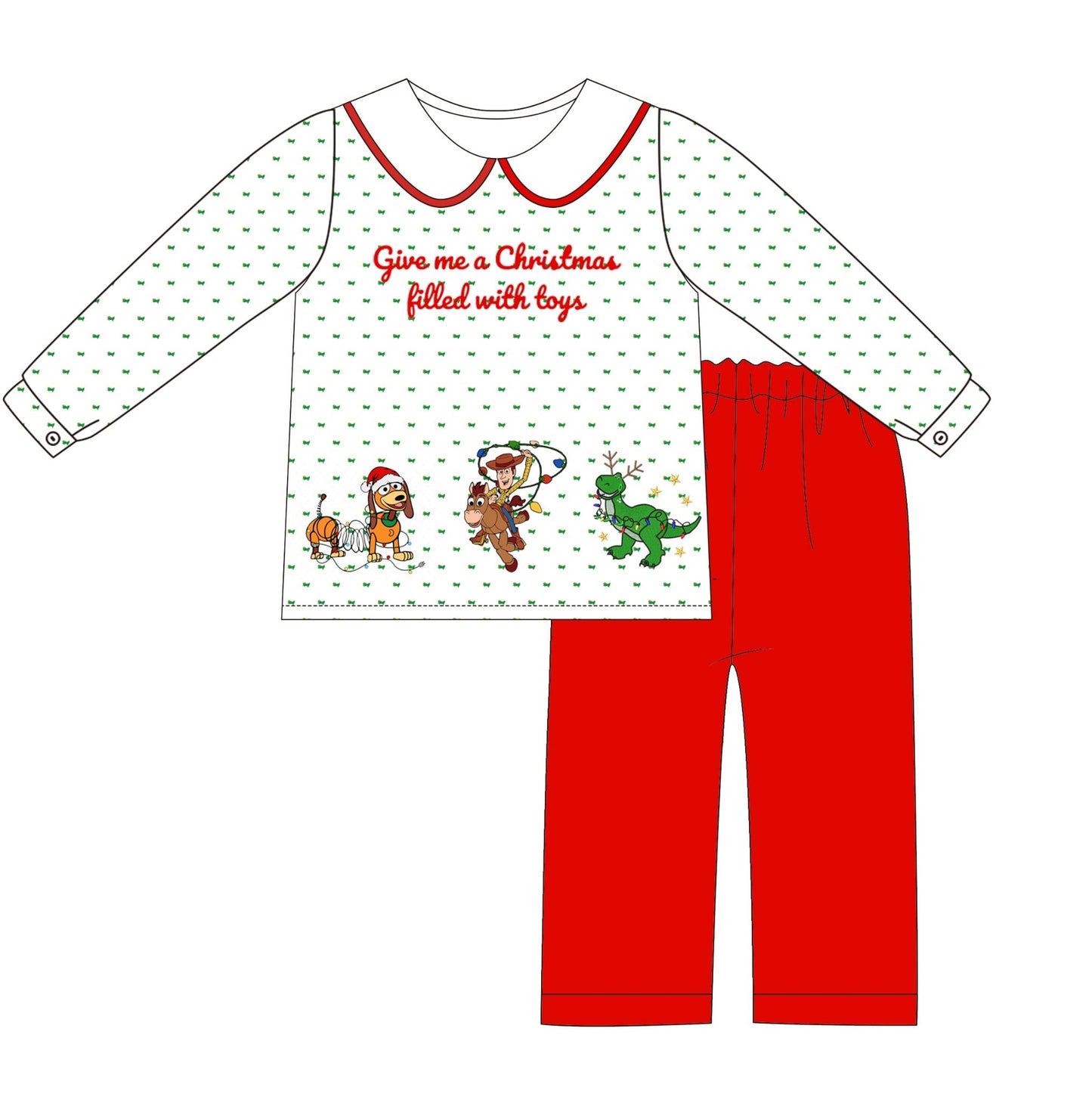 CHRISTMAS BOY TOY PANTS SET (Swiss)
