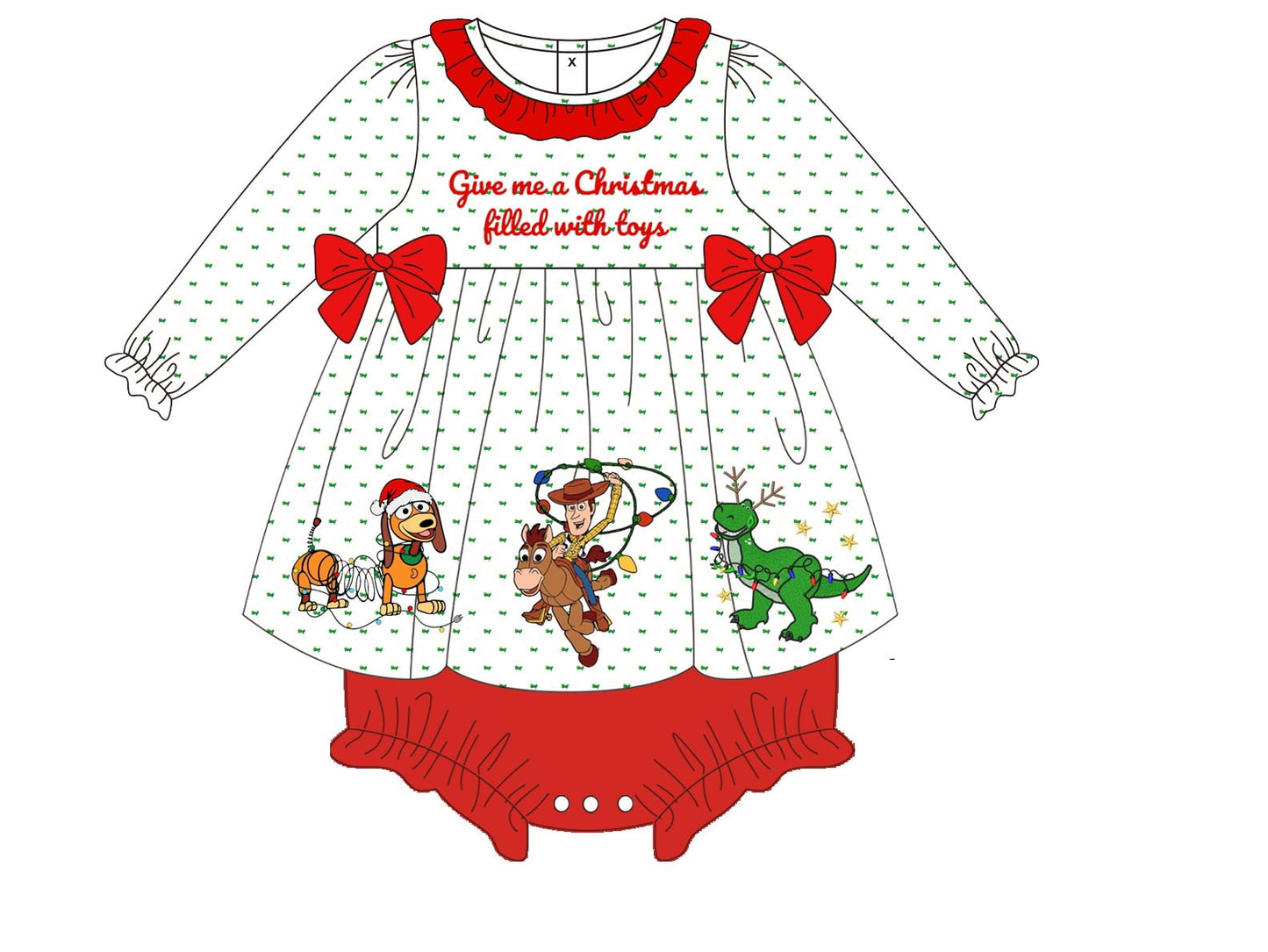 CHRISTMAS TOYS DIAPER SET (Swiss)