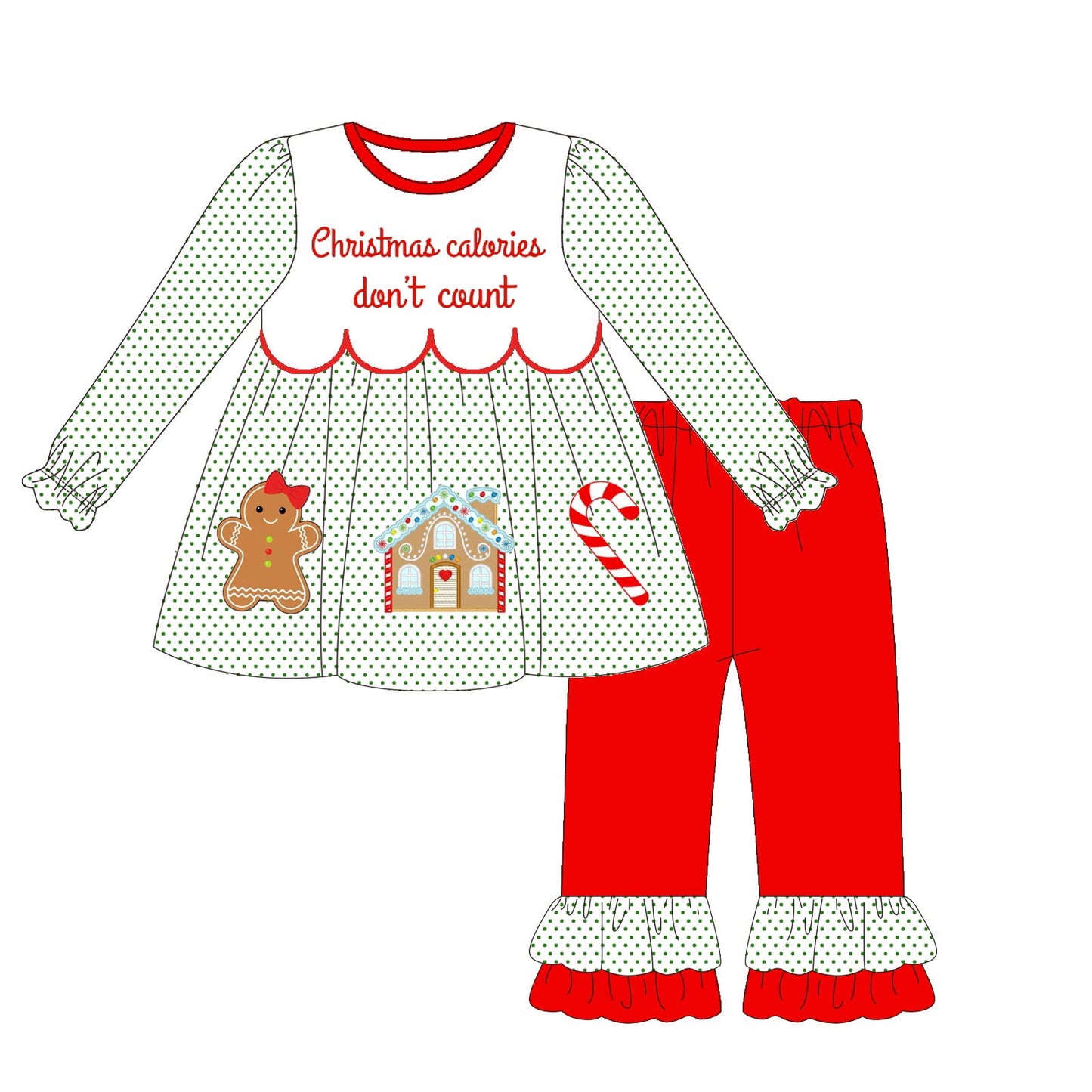 CHRISTMAS CALORIES PANTS SET (Knit)
