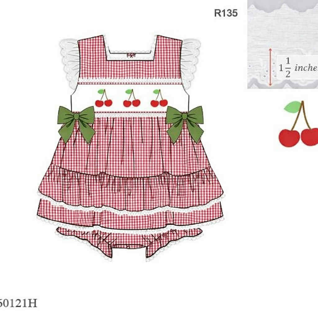 CHERRY SKIRTED BUBBLE