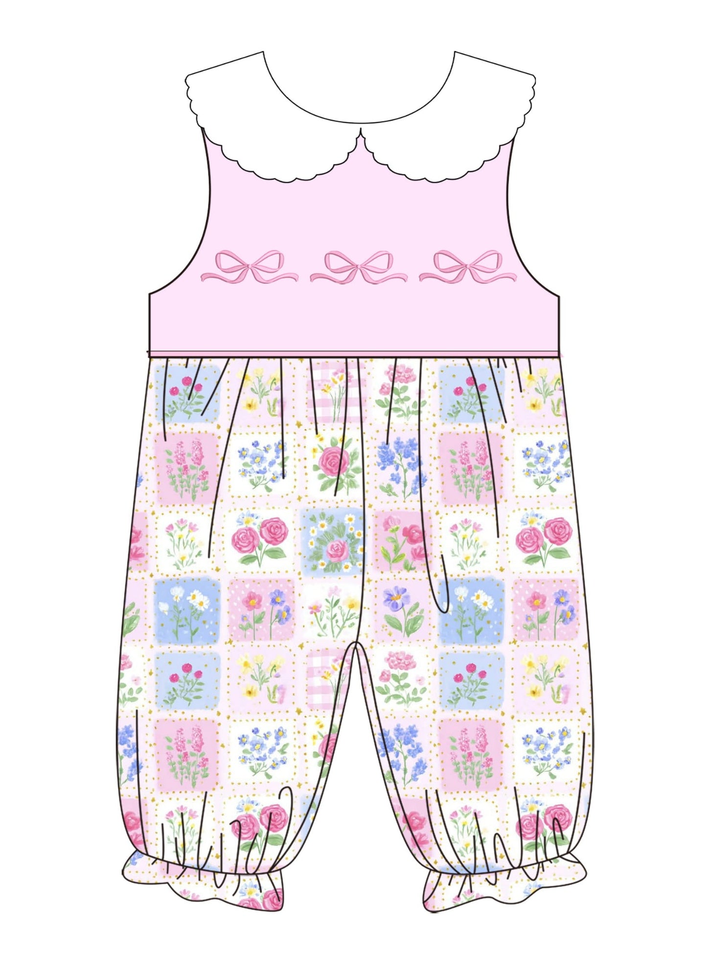 GARDEN LONG ROMPER