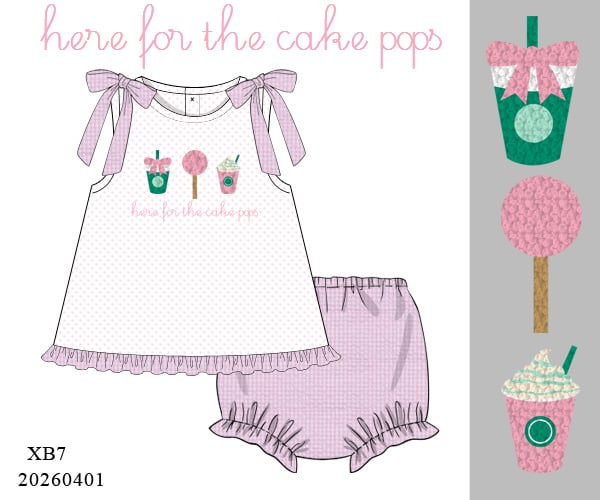 CAKE POPS DIAPER SET (DOUBLE LINED)