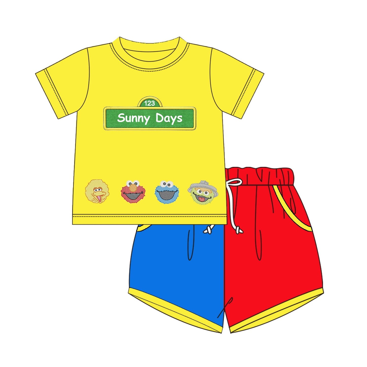 COLORBLOCK SUNNY BOY SHORT SET
