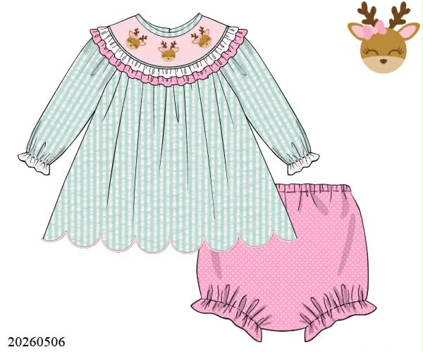DAINTY REINDEER DIAPER SET
