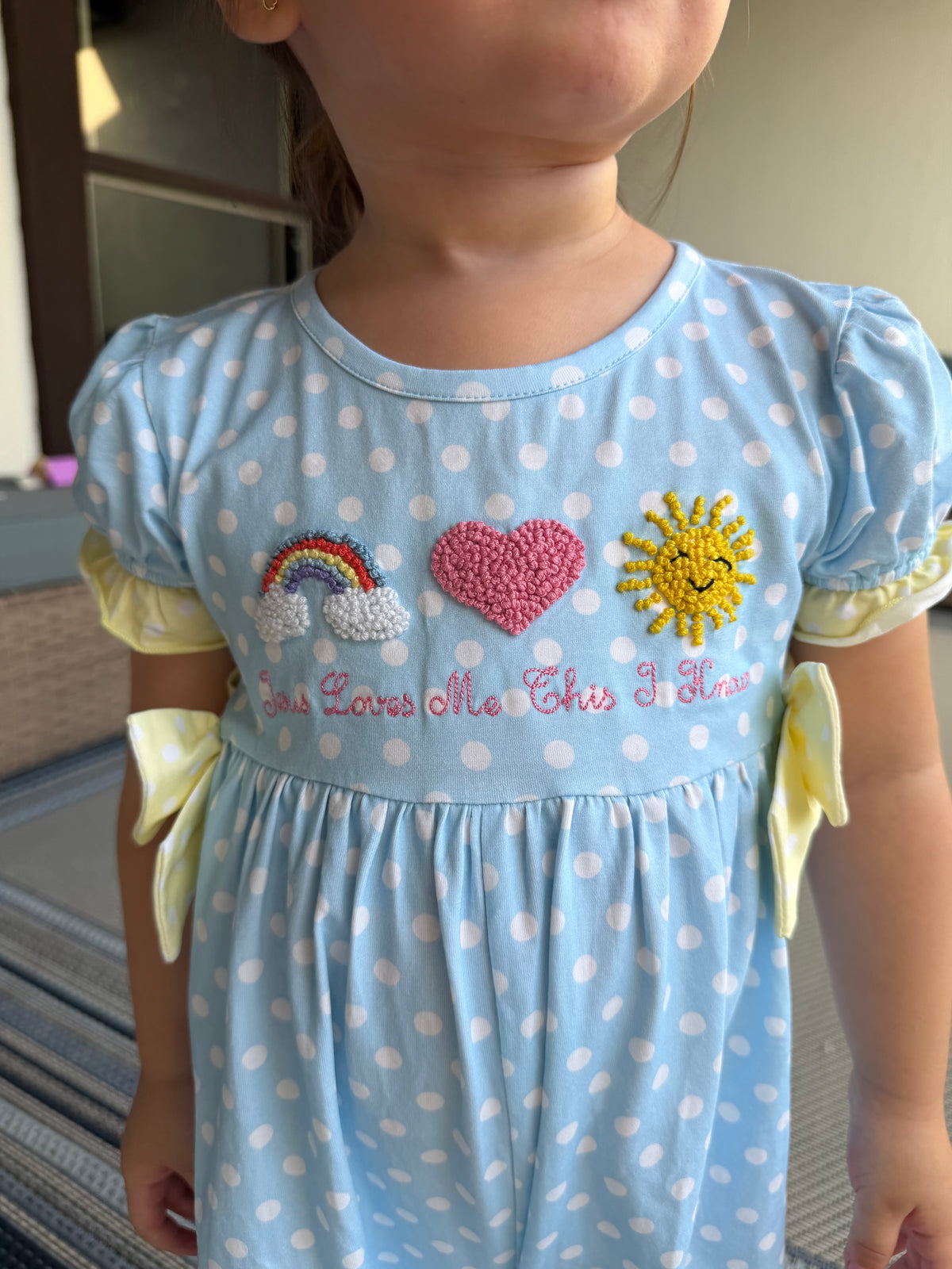BLUE JESUS LOVES ME ROMPER