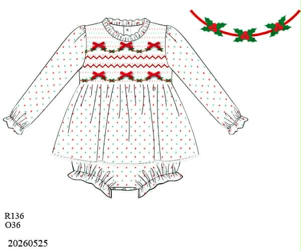 HOLLY & BOWS SKIRTED BUBBLE (ETA: OCTOBER TO LYS)