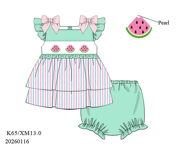 DAINTY WATERMELON DIAPER SET