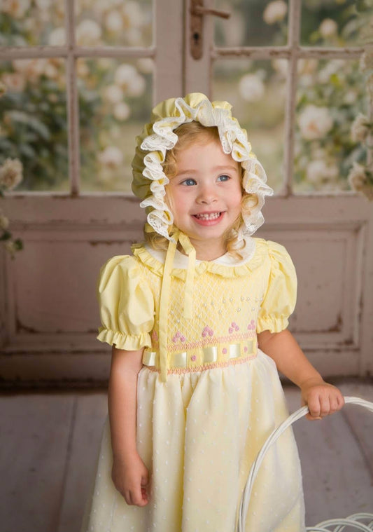 HEIRLOOM YELLOW DRESS (BONNET NOT INCLUDED)