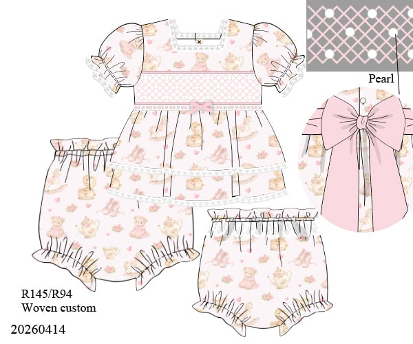 BEAR VINTAGE DIAPER SET (KNIT)