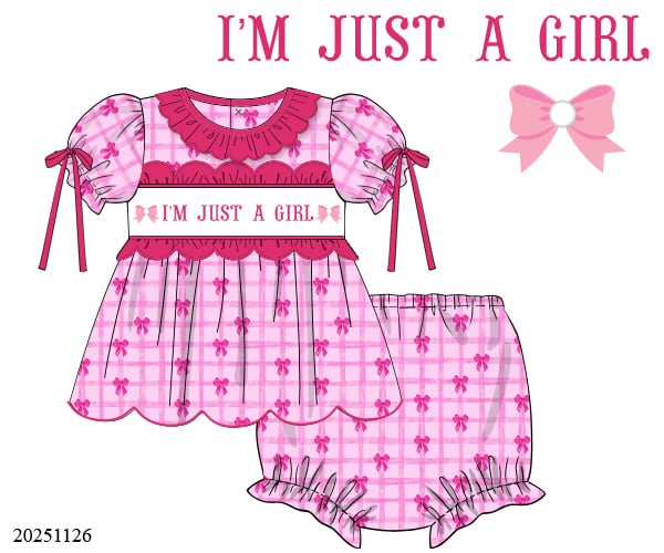 I’M JUST A GIRL DIAPER SET