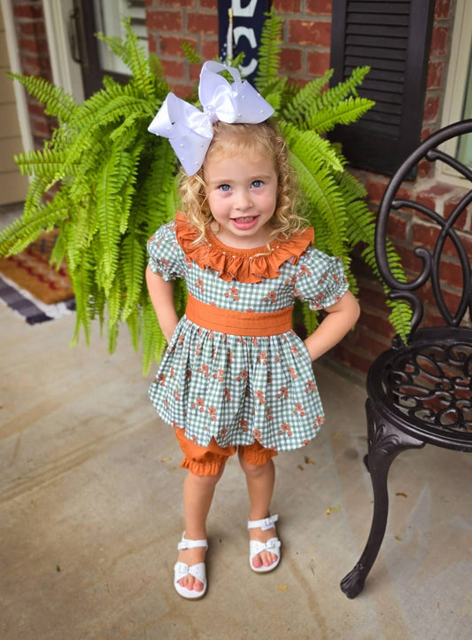 HELLO FALL BLOOMER SHORT SET