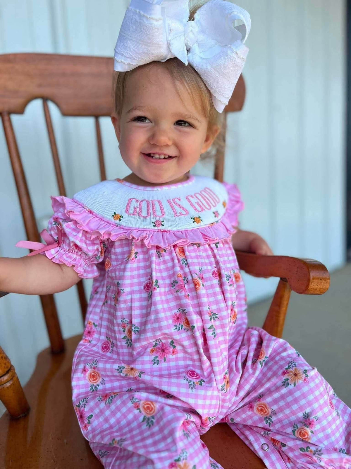 FLORAL GIRL ROMPER (KNIT)
