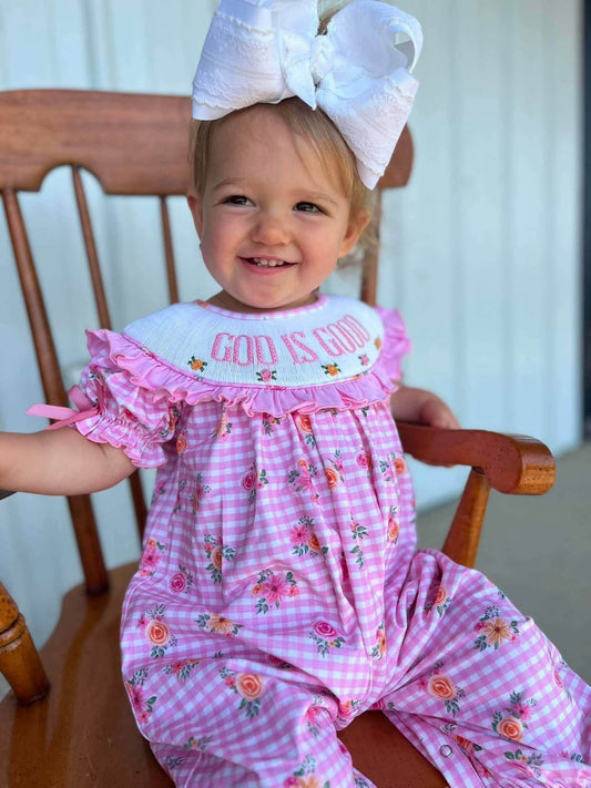 FLORAL GIRL ROMPER (KNIT)