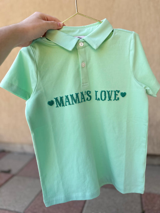 MAMA’S LOVE BOY FRENCH KNOT POLO