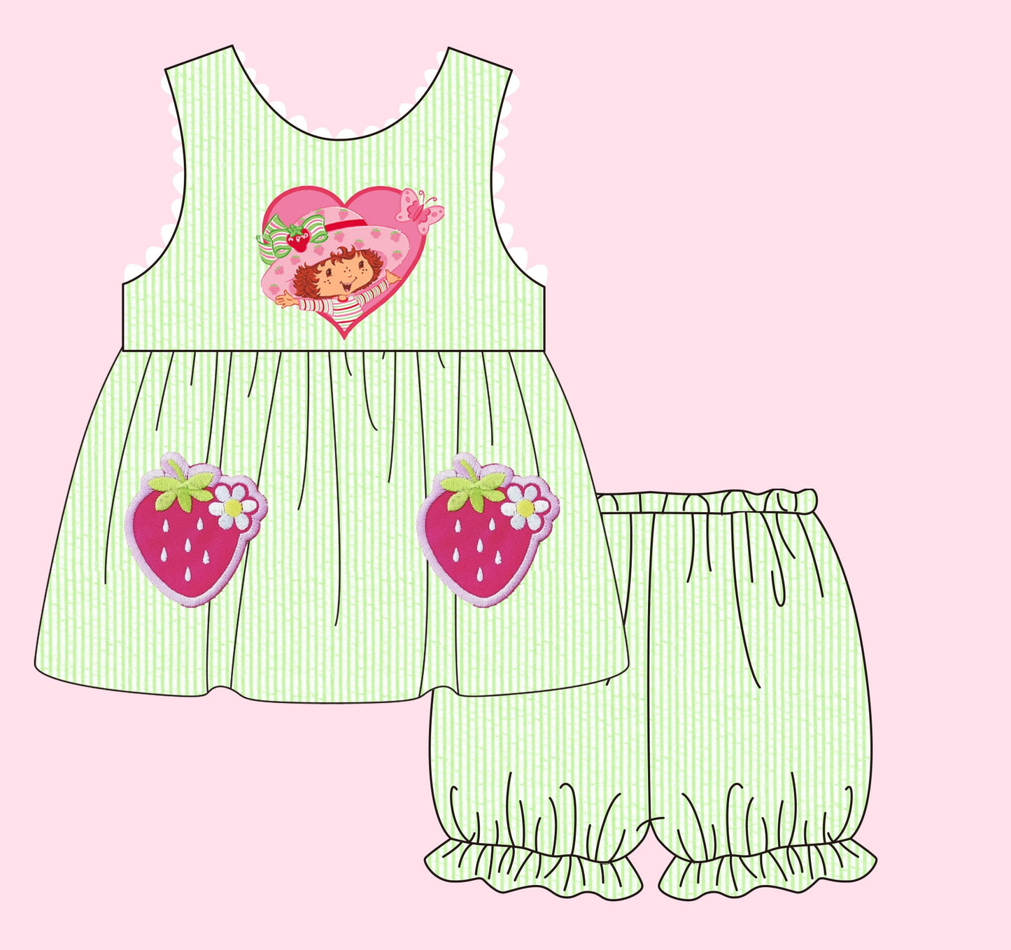 BERRY BLOOMER SHORT SET (HAT NOT INCLUDED)