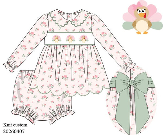 COTTAGECORE TURKEY DIAPER SET