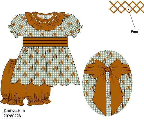 HELLO FALL BLOOMER SHORT SET