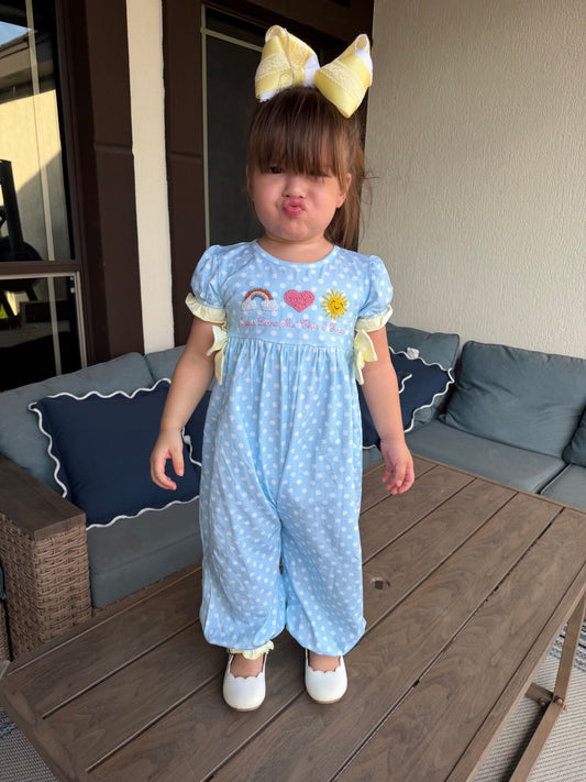 BLUE JESUS LOVES ME ROMPER