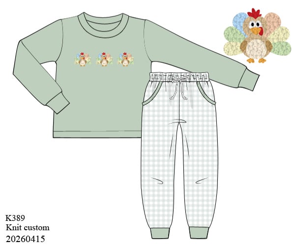COTTAGECORE TURKEY BOY FRENCH KNOT SET