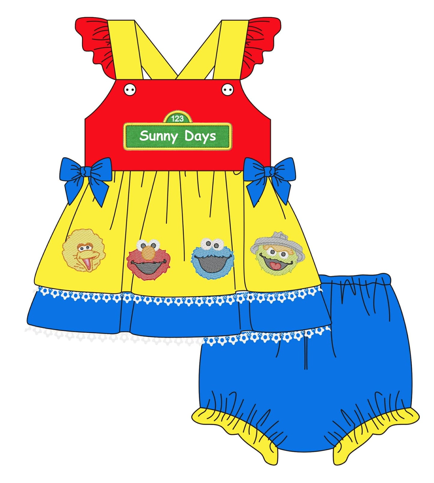 COLORBLOCK SUNNY DIAPER SET