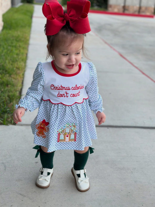 CHRISTMAS CALORIES GIRL DIAPER SET (Knit)