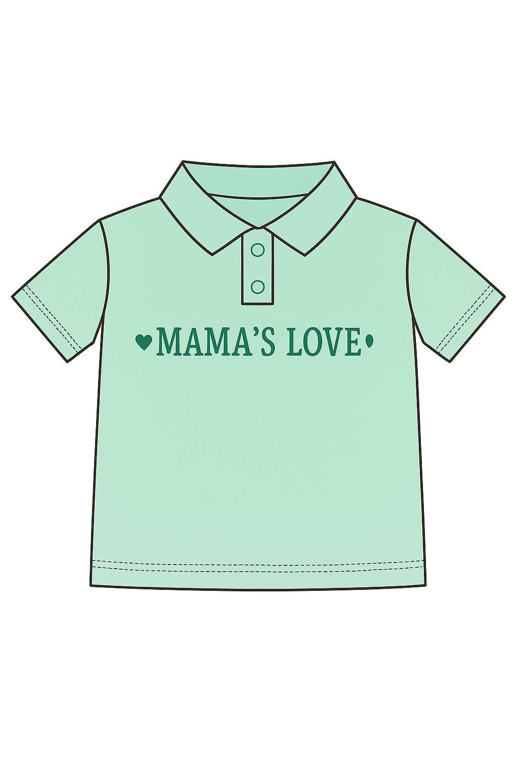 MAMA’S LOVE BOY FRENCH KNOT POLO