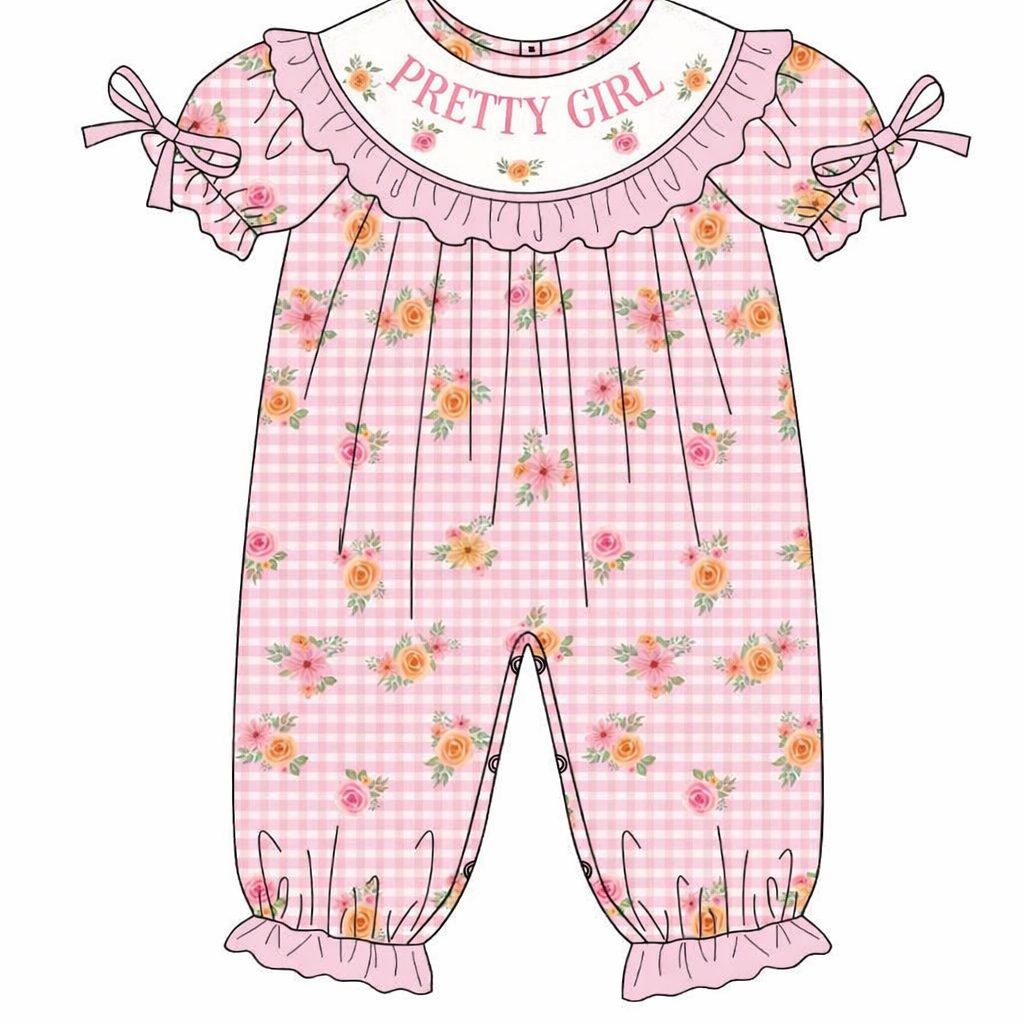 FLORAL GIRL ROMPER (KNIT)