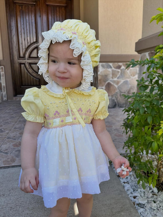 HEIRLOOM YELLOW DIAPER SET (BONNET NOT INCLUDED)